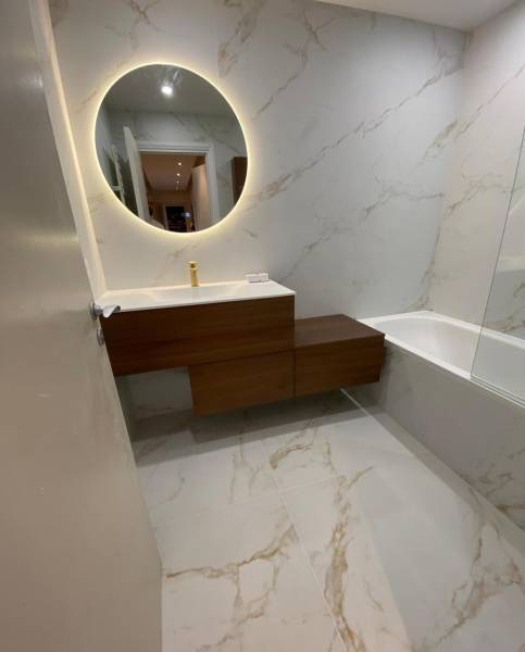 Rénovation complète de salle de bain clé en main avec Plattard carrelage et sanitaires Richardson à Champagne-au-Mont-d'Or près de Lyon